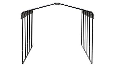 Arrow Carports Galvanized Steel Carport, Full-Size Metal Carport Kit, 12' x 24' x 9', Eggshell Arrow