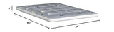 MAXYOYO Grey Triangle Futon Mattress, Padded Japanese Floor Mattress Quilted Bed Mattress Topper, Extra Thick Folding Sleeping Pad Breathable Floor Lounger Guest Bed for Camping Couch, Full MAXYOYO