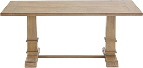 Crosley Furniture Joanna 9-Piece Modern Farmhouse Dining Table Set for 8 with Ladderback Chairs, Rustic Brown Crosley Furniture