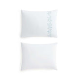 Martha Stewart - King Duvet Cover Set, 100% Soft Cotton Bed Set with a Smooth Cotton Percale Reverse, 3 Piece Floral Bedding with Matching Pillowcases (Garden Path Embroidery Blue) Martha Stewart