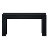 Plank+Beam Grand Console Table, 66 Inch Modern Solid Wood Sofa Table, Narrow Entryway Table for Hallway, Behind The Couch, Living Room, Foyer, Black Wirebrush Plank+Beam
