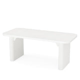 Tribesigns 5 ft Conference Table, Modern Rectangular Meeting Seminar Table with Double Pedestal, 62-Inch Large Boardroom Table for Office (White) Tribesigns