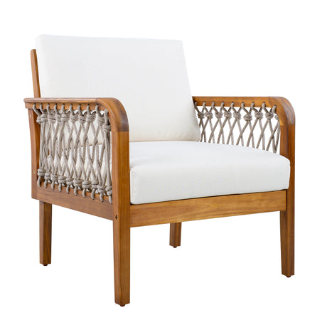4-Piece Acacia Wood Outdoor Patio Furniture Set HouseOfZazla