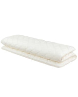FULI Japanese Futon, King Size, White - Foldable Shikibuton Floor Bed - Medium Firm Quilted Cotton Sleeping Pad, Portable Roll-Up Japanese Floor Bed for Guests & Small Spaces FULI