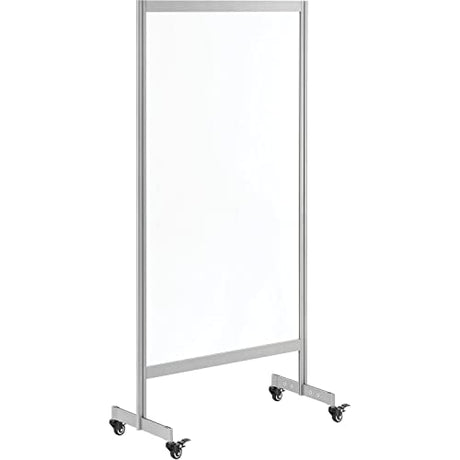 Global Industrial Clear Mobile Divider, Acrylic, 30" W x 60" H Global Industrial