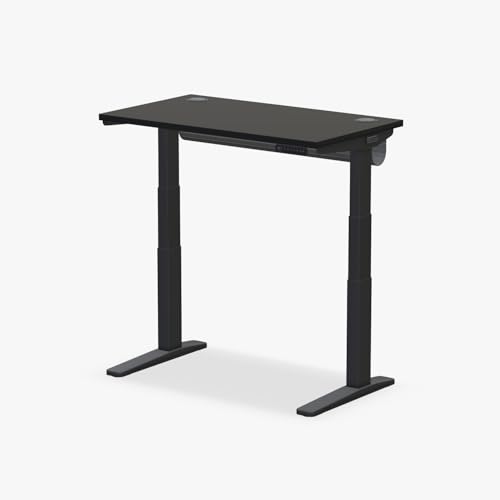 UPLIFTDESK V3 2-Leg Black Laminate Standing Desk – Adjustable Height, Advanced 1-Touch Memory Keypad, Under Desk Cable Management, Wire Grommets (Black C-Frame, 42 x 24 inch) UPLIFTDESK