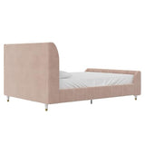 Little Seeds Valentina Kids' Full Upholstered Bed, Pink Velvet Little Seeds