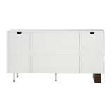 Christopher Knight Home Kyala Modern Sideboard Buffet Cabinet with Adjustable Shelves, Wooden Living Room TV Stand with Storage, Multifunctional Storage Cabinet, Entryway Console Table, White Christopher Knight Home