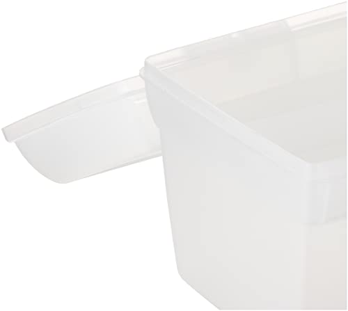 ArtBin 6937AG Essentials Lift-Out Tray Box, Portable Art & Craft Organizer with Handle and Tray, Clear/Aqua ArtBin