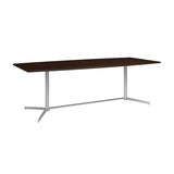Bush Business Furniture Boat Shaped Conference Table with Metal Base, 96W x 42D, Mocha Cherry/Silver Bush Furniture