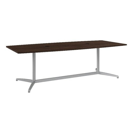 BOWERY HILL 96W x 42D Boat Shaped Conference Table in Black Walnut BOWERY HILL