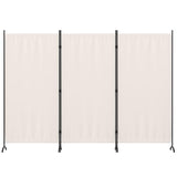 Kecreque 3 Panel Room Divider 6 Ft Folding Screen Room Dividers with 4 Curved Metal Feet Partition Wall Divider,Privacy Screens Portable Wall for Office,Bedrooms,Dining,Dorm,White Kecreque