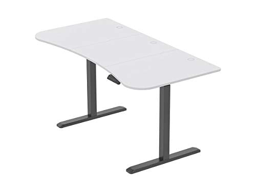 Monoprice Pre-Drilled 3-Piece Sit-Stand Desk Table Top 63 Inches Wide - White |Custom Sized for Motorized and Manual Crank Height Adjustable Desk Monoprice