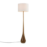 Globe Electric Novogratz x 67225 65" Floor Lamp, 2-Tone Wood Toned Base, White Fabric Shade, Socket Rotary Switch, Living Room Décor, Reading Light, Home Essentials, Bedroom, Office Accessories Globe Electric