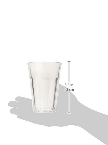 Duralex Tempered Glass, Made In France Picardie Clear Tumbler, Set of 6, 12.62 oz.