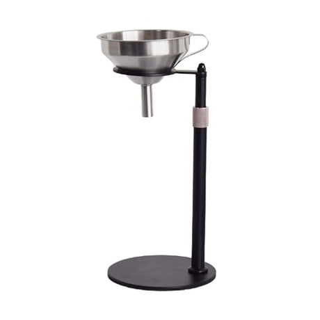 FUNGDO Resin Funnel Stand with Steel Ring Holder,Height Adjustable 3D Printer Resin Filter Strainer Stand,Hand-Free for Easy Recycling LCD/DLP/SLA/UV Photosensitive Resin (Holder+Funnel) FUNGDO