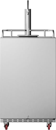 EdgeStar KC7000SS Full Size Built-In Tower Cooled Kegerator - Black and Stainless Steel EdgeStar