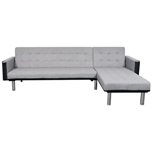 vidaXL Sofa Lounge Suite Day Bed Chaise Reclining Futon Couch L-Shape 2 Colors vidaXL