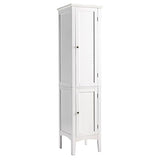Tangkula 5-Tier Slim Bathroom Storage Cabinet in White - Elegant Freestanding Tower Design Tangkula