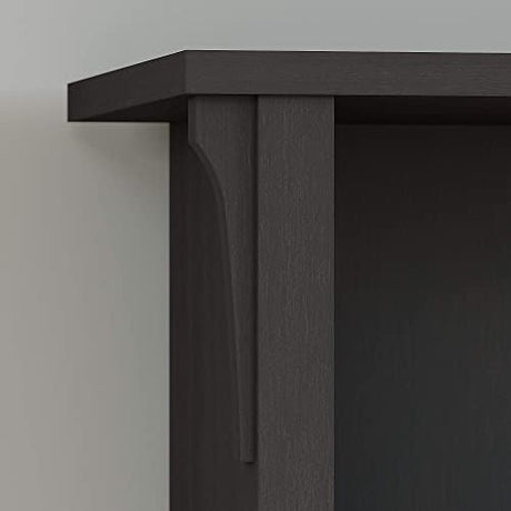 Bush Furniture Salinas Tall 5-Shelf Bookcase in Vintage Black - Modern Farmhouse Style for Home and Office Bush Business Furniture