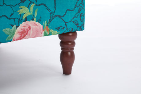 Modern Accent Chair with Retro Wood Legs - Floral HouseOfZazla