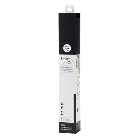 Cricut Smart Iron On, Black - 3ft Roll (13'x36') Heat Transfer Vinyl for Maker & Explore Machines- Matless Cutting for Long cuts up to 12ft Cricut