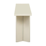 Merax 63-Inch Minimalist Console Table with Pine Veneer and Geometric Legs, Stylish Narrow Entryway Table for Living Room, Dining Room, Hallway and Study, Beige Merax