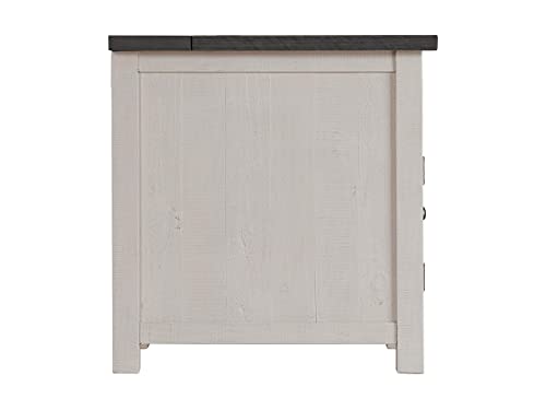 Martin Svensson Home Montery Chairside Table, White with Grey Top Martin Svensson Home