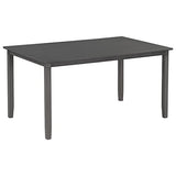 LUMISOL 6-Piece Dining Table Set with Bench for 4-6 People, Including 1 Dining Table, 4 Upholstered Chairs and 1 Bench, Save Space, Dark Grey LUMISOL