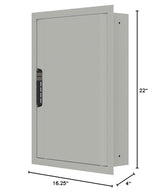 SnapSafe In Wall Gun Safe and Money Safe, Light Grey, 75413 - Hidden Safe Provides Security for your Firearms & Valuables, Keypad Entry - Fits Between 2 Wall Studs, Flush Mount, Ideal for Home, Office SnapSafe