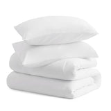 CozyLux White King Size Comforter Set, 3 Pieces Solid Breathable Quilted Style Bedding Sets, Luxury Fluffy Soft Bed Set with Down Alternative Comforter for All Season (1 Comforter & 2 Pillowcases) CozyLux