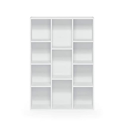 Furinno Luder Bookcase / Book / Storage , 11-Cube, White