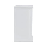 Household Essentials Tilt-Out Laundry Sorter Cabinet with Shutter Front, White, White Wood Shutter Household Essentials