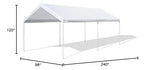 Caravan Canopy D2C20011 Domain Shelters Pro 200 10' x 20' Carport, Upgraded Version, White Caravan Canopy