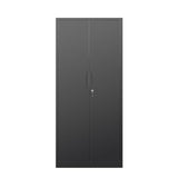 FATIGOS 72''H Tall Metal Garage Storage Cabinet with Lock, Metal Storage Cabinets with Doors and 4 Adjustable Shelves, Heavy Duty Steel Locker for Garage, Warehouse, Home Office, Black FATIGOS