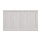 RuiSiSi LUMISOL Twin Size Murphy Bed, Hideaway Wall Bed Frame, Space Saving Folding Bed Frame for Guest Room, Home Office, Can be Folded into a Cabinet, Rustic White RuiSiSi
