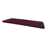 D&D Futon Furniture Trifold Foam Beds, Floor Tri-Fold Bed, Foldable Shikibuton Mattress Cushion Topper Mat for Space Saving Sleepover 3x27x75 in, Burgundy D&D Futon Furniture
