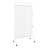 Portable Room Divider, 70.9" H Medical Privacy Screen with Lockable Casters Folding Partition Screen with Oxford Cloth for Hospitals Beauty Salons Nursing Homes 35.4" Wx70.9 H (White) LOONGWEIA