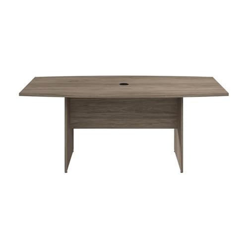Pemberly Row 72W Boat Shaped Conference Table in Hickory - Engineered Wood Pemberly Row