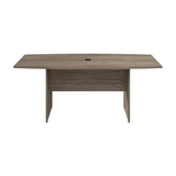 Pemberly Row 72W Boat Shaped Conference Table in Hickory - Engineered Wood Pemberly Row