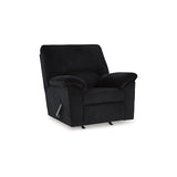 Signature Design by Ashley SimpleJoy Casual Rocker Recliner with Pillow-Top Armrest, Black