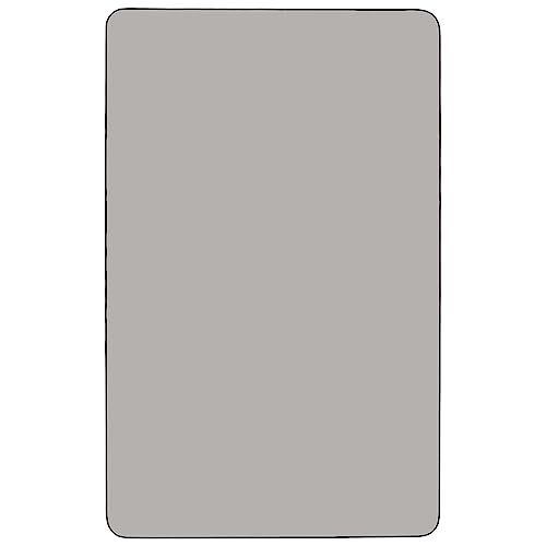 Flash Furniture Wren 30''W x 60''L Rectangular Grey HP Laminate Activity Table - Standard Height Adjustable Legs Flash Furniture