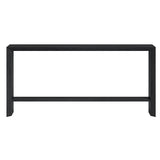 Henn&Hart 64" Wooden Rectangular Console Table Entryway Table, Sofa Table with Wooden Storage Shelf for Entryway, Living Room, Couch, Hallway, or Office, Natural Black Henn&Hart