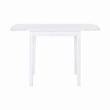 Linon White 30" Square 30" X 48" Fully Extended Torino Drop Leaf Table Linon