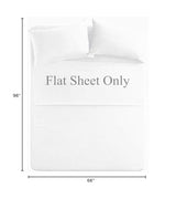 Twin Size Flat Sheet Single - 300 Thread Count 100% Egyptian Cotton Quality - Hotel Collection Flat Sheet Sold Separately - White Meicotton Bedding