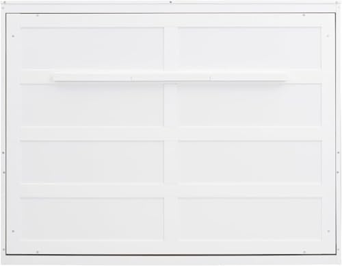 MERITLINE Queen Horizontal Murphy Bed,Wood Space-Saving Folding Farmhouse Murphy Bed Cabinet for Adults,No Box Spring Needed (Queen,White) MERITLINE
