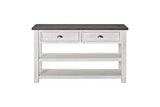 Martin Svensson Home Monterey Solid Wood Sofa Console Table White with Grey Top Martin Svensson Home