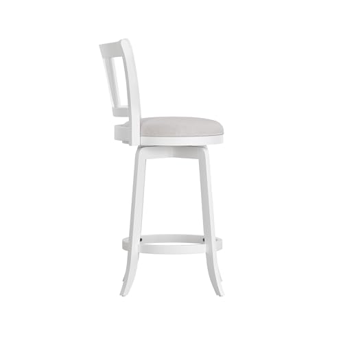 HILLSDALE Presque ISLE Wood Counter Height Swivel Stool White Hillsdale