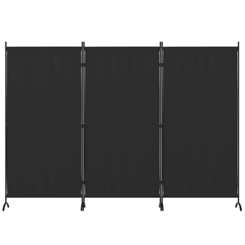 Kecreque Room Divider 3 Panel Room Dividers and Folding Privacy Screens with 4 Curved Metal Feet Partition Wall Divider,Cubicle Wall for Office Partitions,Bedrooms, Dining Rooms, Dorm Rooms Kecreque
