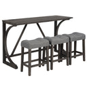 Bar Table Set With 3 Padded Stools HouseOfZazla
